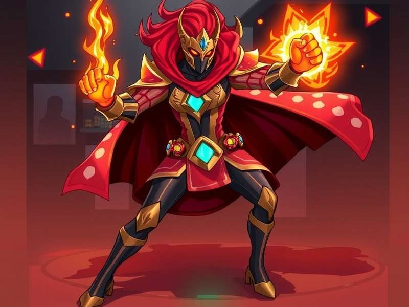 Cinder Glow Crusader hero character with fire powers